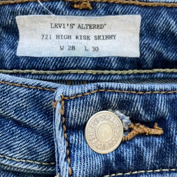Levi’s ‘Altered’ 721 High Rise Skinny W 28 L 30 - Picture 3 of 8